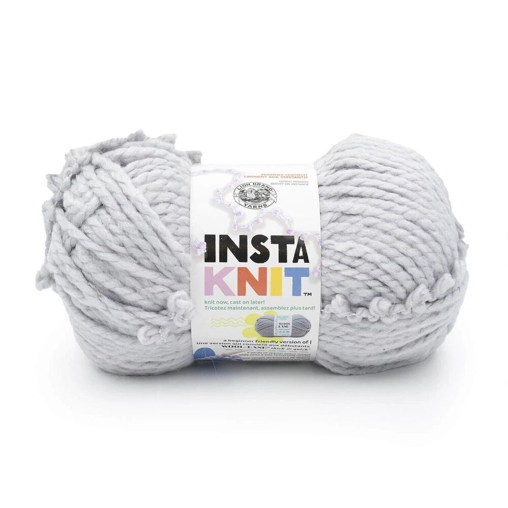 (1 Pack) Lion Brand Yarn 801-149AZ InstaKnit Yarn, Forever And A Grey